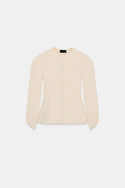 Veste en maille à manches bouffantes