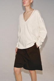 Bermuda long texturé