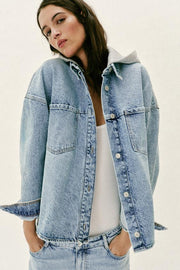 Blouson Z1975 en denim oversize à capuche