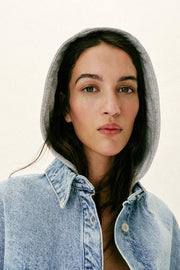 Blouson Z1975 en denim oversize à capuche
