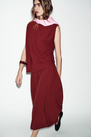 Robe longue asymétrique