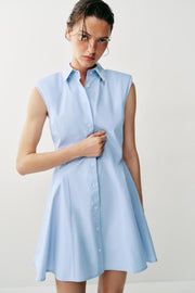 Robe chemise à épaulettes