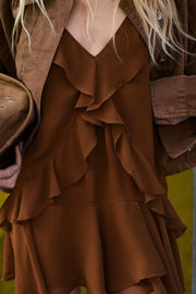 Robe courte à volants