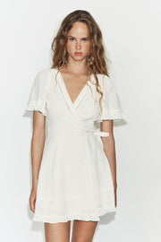 Robe courte croisée structurée