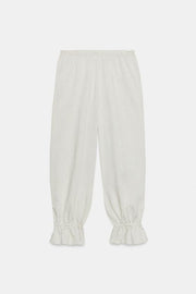 Pantalon bouffant à rayures et liens noués