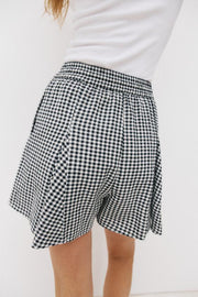 Jupe-culotte à carreaux vichy évasée