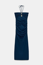 Robe midi à découpes en polyamide