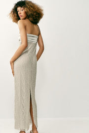 Robe bustier à perles