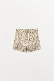 Short bouffant imprimé à pois
