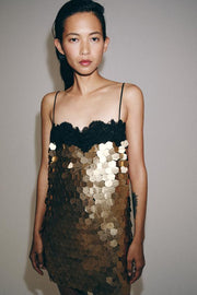Robe courte à sequins ZW Collection
