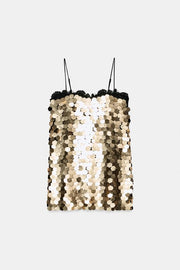 Robe courte à sequins ZW Collection