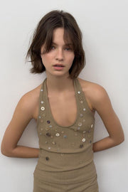 Short côtelé à boutons