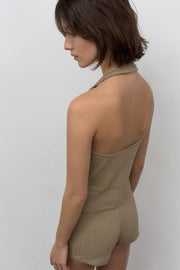 Short côtelé à boutons