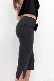 Pantalon capri avec ceinture