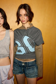 T-shirt à fronces et numéro