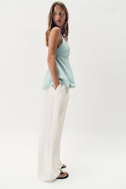 Top peplum à bretelles