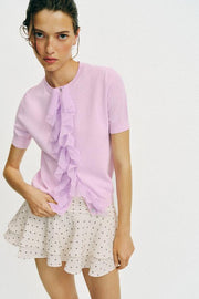 Jupe-culotte à volants à pois