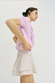 Jupe-culotte à volants à pois