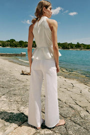 Chemise dos-nu peplum