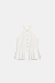 Chemise dos-nu peplum
