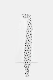 Robe dos-nu effet foulard à pois