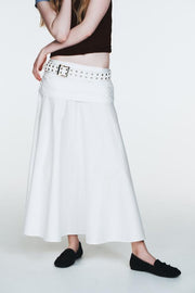 Jupe midi à volume