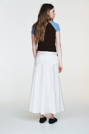 Jupe midi à volume