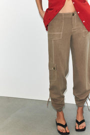 Pantalon fluide à fronces