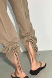 Pantalon fluide à fronces
