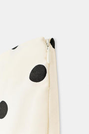 Jupe midi asymétrique à pois