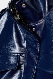 Gilet effet cuir à passants