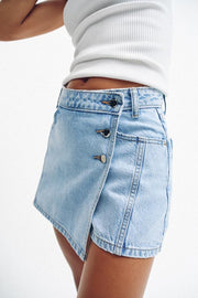 Jupe-culotte Z1975 en denim croisée