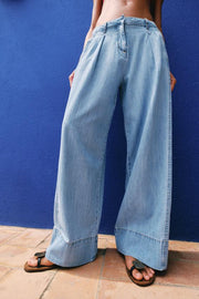 Jean Z1975 à jambe large, taille haute et pinces