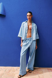 Jean Z1975 à jambe large, taille haute et pinces