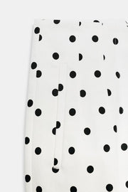 Pantalon taille haute à pois