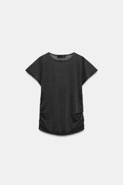 Top drapé en maille
