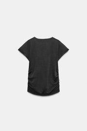 Top drapé en maille
