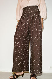 Pantalon large à pois