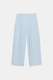Pantalon coupe barrel texturé