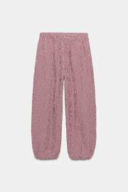 Pantalon bouffant à carreaux vichy