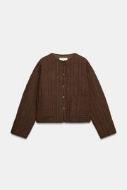 Veste matelassée texturée en lin