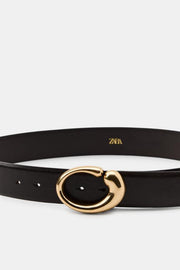 Ceinture 100 % cuir à boucle ovale