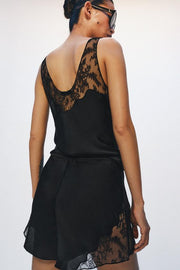 Short satiné en dentelle ZW Collection