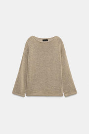 Pull en maille à col bateau