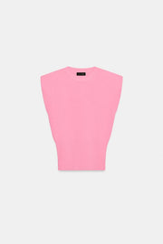 Top en maille à épaulettes