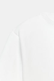 Pull en maille à épaulettes à manches courtes