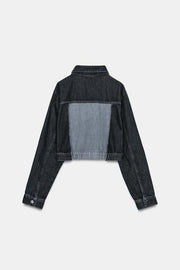 Blouson Z1975 court en denim contrasté