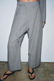 Pantalon paréo pied-en-poule ZW Collection