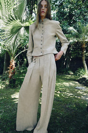 Pantalon droit à surpiqûres ZW Collection