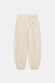 Pantalon bouffant à lien noué